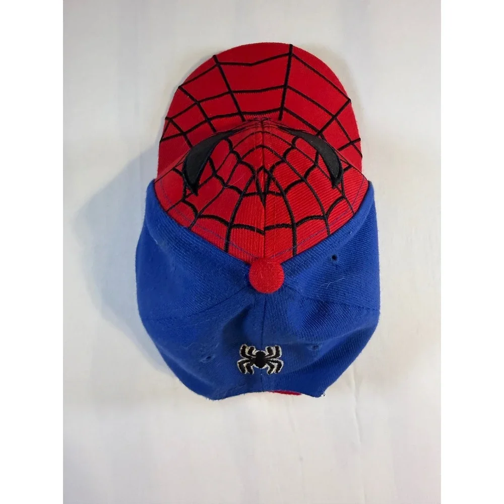 Marvel Spider-Man Kids Baseball Cap Red Blue Glitter Eyes Adjustable Hat